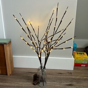 Lighted Twig Decoration - 4 Sets